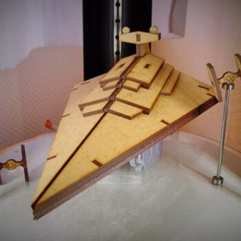 Intra απο ξύλο plywood 3mm-4mm πάχος - Star Wars Star Destroyer Δίασταση 30x30 cm Intraeaxys-eox89p41 - Image 4