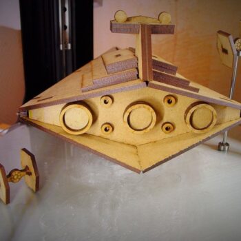 Intra απο ξύλο plywood 3mm-4mm πάχος - Star Wars Star Destroyer Δίασταση 30x30 cm Intraeaxys-eox89p41 - Image 5