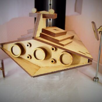 Intra απο ξύλο plywood 3mm-4mm πάχος - Star Wars Star Destroyer Δίασταση 30x30 cm Intraeaxys-eox89p41 - Image 6