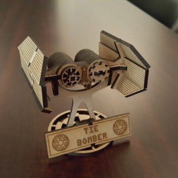 Intra απο ξύλο plywood 3mm-4mm πάχος - Star Wars Tie Bomber Δίασταση 30x30 cm Intraeaxys-51r8q2v7 - Image 3