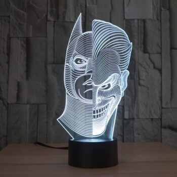 Intra απο ξύλο plywood 3mm-4mm πάχος - Batman Joker Morphing 3D LED Illusion Lamp Δίασταση 30x30 cm Intraeaxys-zo9n9x1k - Image 1