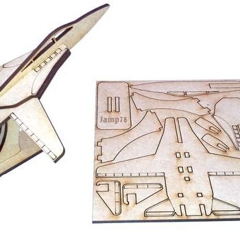 Intra απο ξύλο plywood 3mm-4mm πάχος - Αεροσκάφος F-14 Fighter Jet Δίασταση 30x30 cm Intraeaxys-eoxl2vgo - Image 1