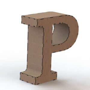 Intra απο ξύλο plywood 3mm-4mm πάχος - Γράμμα P τρισδιάστατο παζλ Δίασταση 30x30 cm Intraeaxys-voqwdjo2