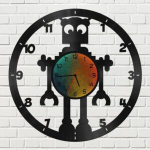 Intra απο ξύλο plywood 3mm-4mm πάχος - Ρολόι ρομπότ Δίασταση 30x30 cm Intraeaxys-yonwp2or