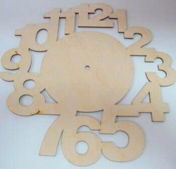 Intra απο ξύλο plywood 3mm-4mm πάχος - циферблат цифры Δίασταση 30x30 cm Intraeaxys-p7ywr21q - Image 1