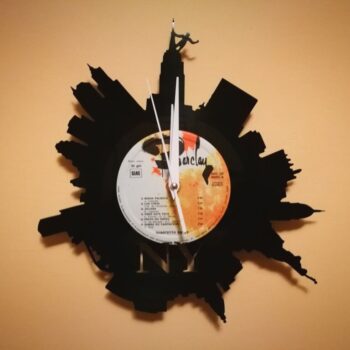 Intra απο ξύλο plywood 3mm-4mm πάχος - Orologio Vinile Νέα Υόρκη Δίασταση 30x30 cm Intraeaxys-m1d68y7k - Image 1