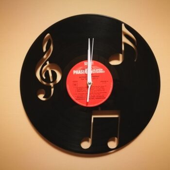 Intra απο ξύλο plywood 3mm-4mm πάχος - Orologio Vinile Note Musica Δίασταση 30x30 cm Intraeaxys-zo9yxe7k - Image 1