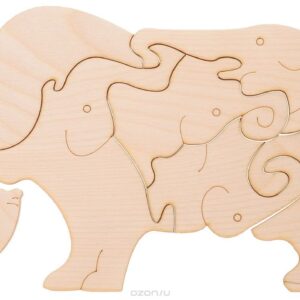 Intra απο ξύλο plywood 3mm-4mm πάχος - Παζλ Wooden Elephants For Kids Παιδικά παιχνίδια εσωτερικού χώρου Δίασταση 30x30 cm Intraeaxys-m1d6nvx7