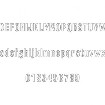 Intra απο ξύλο plywood 3mm-4mm πάχος - Στένσιλ-γραμματοσειρά Στρατού Δίασταση 30x30 cm Intraeaxys-r1zpyw7l - Image 1