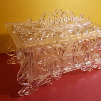 Intra απο ξύλο plywood 3mm-4mm πάχος - Διαφανές ακρυλικό κουτί αποθήκευσης Δίασταση 20x20 cm Intraeaxys-joejw816 - Image 1