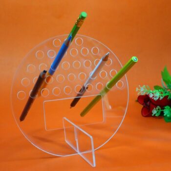 Intra απο ξύλο plywood 3mm-4mm πάχος - Χαριτωμένη στρογγυλή θήκη για στυλό Ακρυλική 3mm Δίασταση 30x30 cm Intraeaxys-91jd9j41 - Image 6