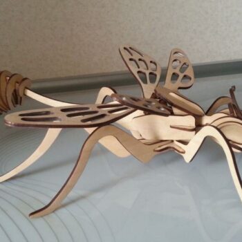 Intra απο ξύλο plywood 3mm-4mm πάχος - Πρότυπο τρισδιάστατου μοντέλου σφήκα Δίασταση 30x30 cm Intraeaxys-51rrzp01 - Image 1