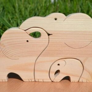 Intra απο ξύλο plywood 3mm-4mm πάχος - Παζλ Wooden Elephants Δίασταση 30x30 cm Intraeaxys-e1gklpvo