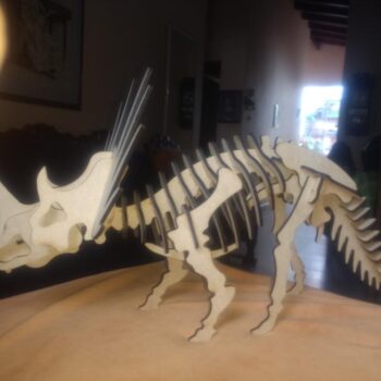 Intra απο ξύλο plywood 3mm-4mm πάχος - Παζλ Στυρακόσαυρος 3D Δίασταση 30x30 cm Intraeaxys-r7vmzqz7 - Image 1