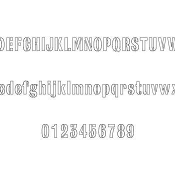 Intra απο ξύλο plywood 3mm-4mm πάχος - Στένσιλ-γραμματοσειρά Στρατού Δίασταση 30x30 cm Intraeaxys-6o302ron - Image 1