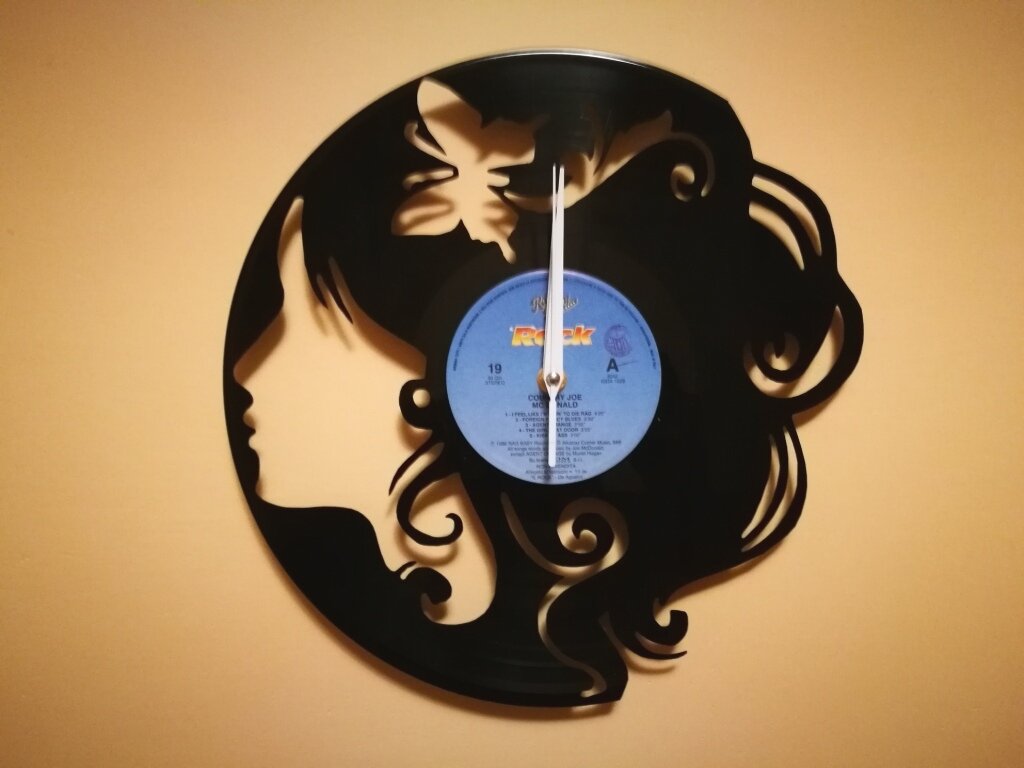 Intra απο ξύλο plywood 3mm-4mm πάχος - Orologio Vinile Donna Δίασταση 30x30 cm Intraeaxys-eo4qe97j