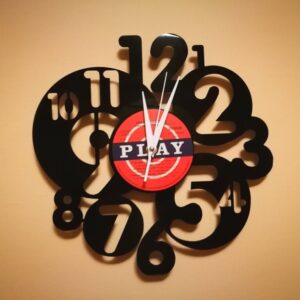 Intra απο ξύλο plywood 3mm-4mm πάχος - Ρολόι Orologio Vinile Cerchi Numeri Δίασταση 30x30 cm Intraeaxys-eo0qzg1g