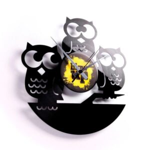 Intra απο ξύλο plywood 3mm-4mm πάχος - Ρολόι τοίχου Disco Gufi Δίασταση 30x30 cm Intraeaxys-078yrjo5