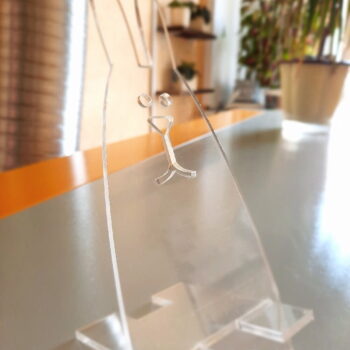 Intra απο ξύλο plywood 3mm-4mm πάχος - Ακρυλική βάση τηλεφώνου Bunny Δίασταση 30x30 cm Intraeaxys-6o3yrvp7 - Image 1