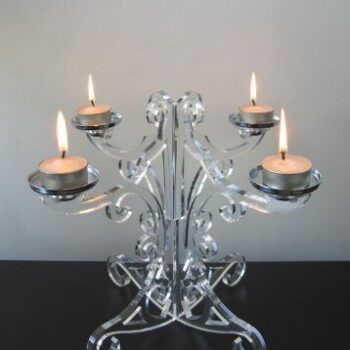 Intra απο ξύλο plywood 3mm-4mm πάχος - Κηροπήγιο Δίασταση 30x30 cm Intraeaxys-r1zwvn1l - Image 1