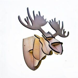 Intra απο ξύλο plywood 3mm-4mm πάχος - Πρότυπο ντινγκ κοσμημάτων κεφαλής αλκών Δίασταση 30x30 cm Intraeaxys-ro6y8x67