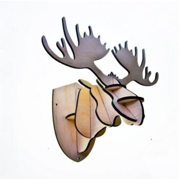 Intra απο ξύλο plywood 3mm-4mm πάχος - Πρότυπο ντινγκ κοσμημάτων κεφαλής αλκών Δίασταση 30x30 cm Intraeaxys-ro6y8x67 - Image 1