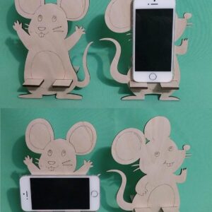 Intra απο ξύλο plywood 3mm-4mm πάχος - Ποντίκι θήκη κινητού τηλεφώνου Δημιουργικό ting πρότυπο Δίασταση 30x30 cm Intraeaxys-r7vm4827