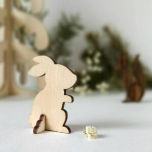 Intra απο ξύλο plywood 3mm-4mm πάχος - Πρότυπο CNC ξύλινο ζώο λαγουδάκι Δίασταση 30x30 cm Intraeaxys-91jdxq51