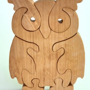 Intra απο ξύλο plywood 3mm-4mm πάχος - Owl Stand up Ξύλινο παζλ CNC DWG Αρχείο Δίασταση 30x30 cm Intraeaxys-pok3xlj7 - Image 1