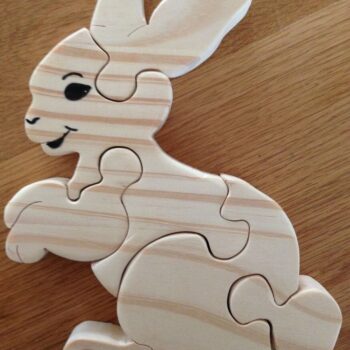 Intra απο ξύλο plywood 3mm-4mm πάχος - Rabbit Jigsaw Puzzle για παιδιά CNC Laser Plans DWG File Δίασταση 30x30 cm Intraeaxys-voq24zeo - Image 1
