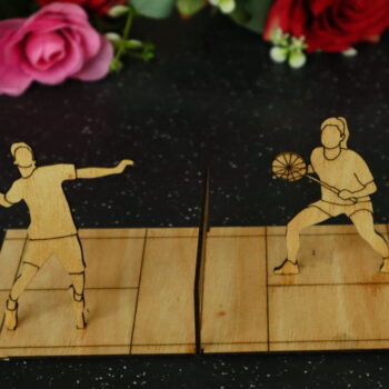 Intra απο ξύλο plywood 3mm-4mm πάχος - Μοντέλο γηπέδου μπάντμιντον Δίασταση 30x30 cm Intraeaxys-51rrww01 - Image 9