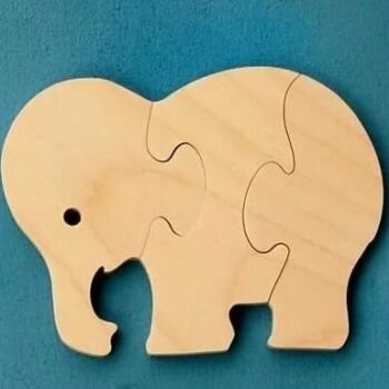Intra απο ξύλο plywood 3mm-4mm πάχος - Elephant Jigsaw Puzzle CNC Plans DWG File Δίασταση 30x30 cm Intraeaxys-eo0qjm31 - Image 1