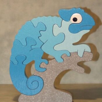 Intra απο ξύλο plywood 3mm-4mm πάχος - Εκπαιδευτικό παιχνίδι παζλ Chameleon για παιδιά Δίασταση 30x30 cm Intraeaxys-ro6y8mq7 - Image 1