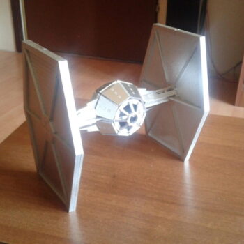 Intra απο ξύλο plywood 3mm-4mm πάχος - Star Wars TIE Fighter Δίασταση 30x30 cm Intraeaxys-075ye0mo - Image 3