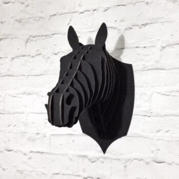 Intra απο ξύλο plywood 3mm-4mm πάχος - Κεφάλι τρόπαιο αλόγων Δίασταση 30x30 cm Intraeaxys-078y6jmo - Image 1