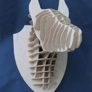 Intra απο ξύλο plywood 3mm-4mm πάχος - Doberman Dog Head Trophy 4mm Δίασταση 30x30 cm Intraeaxys-m1d62v37