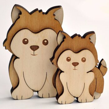 Intra απο ξύλο plywood 3mm-4mm πάχος - Καρφίτσα κουταβιού Δίασταση 30x30 cm Intraeaxys-r7vmp6k7 - Image 1