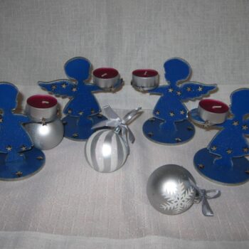 Intra απο ξύλο plywood 3mm-4mm πάχος - Κηροπήγιο Αγγέλου Δίασταση 30x30 cm Intraeaxys-r7vmkp67 - Image 3