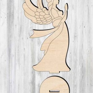 Intra απο ξύλο plywood 3mm-4mm πάχος - Πρότυπο αγγέλου κοριτσιών Δίασταση 30x30 cm Intraeaxys-m1d6y5d7