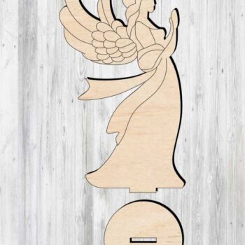 Intra απο ξύλο plywood 3mm-4mm πάχος - Πρότυπο αγγέλου κοριτσιών Δίασταση 30x30 cm Intraeaxys-m1d6y5d7 - Image 1