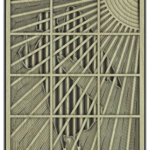 Intra απο ξύλο plywood 3mm-4mm πάχος - Πολυεπίπεδος Άγγελος Τέχνης Δίασταση 30x30 cm Intraeaxys-d1lv36xo