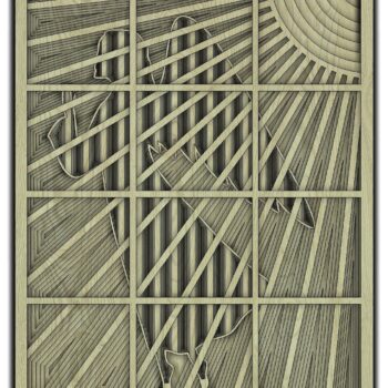 Intra απο ξύλο plywood 3mm-4mm πάχος - Πολυεπίπεδος Άγγελος Τέχνης Δίασταση 30x30 cm Intraeaxys-d1lv36xo - Image 1