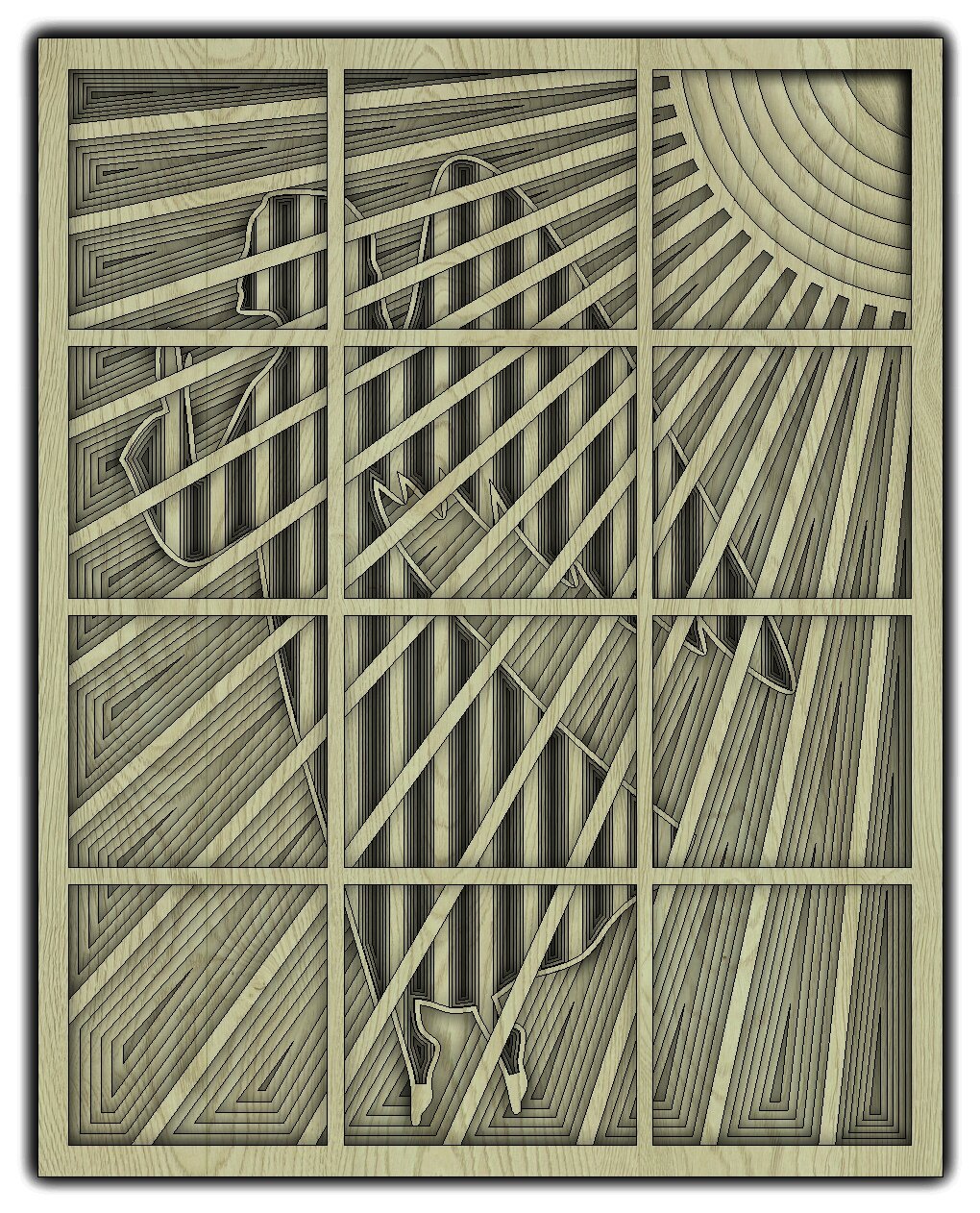 Intra απο ξύλο plywood 3mm-4mm πάχος - Πολυεπίπεδος Άγγελος Τέχνης Δίασταση 30x30 cm Intraeaxys-d1lv36xo