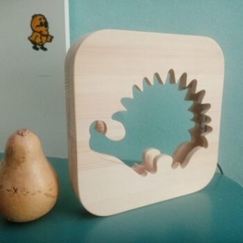 Intra απο ξύλο plywood 3mm-4mm πάχος - Σχέδια δρομολογητή CNC Hedgehog Night Light Δίασταση 30x30 cm Intraeaxys-075y9d8o - Image 3