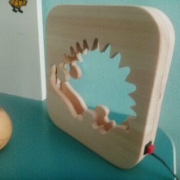 Intra απο ξύλο plywood 3mm-4mm πάχος - Σχέδια δρομολογητή CNC Hedgehog Night Light Δίασταση 30x30 cm Intraeaxys-075y9d8o - Image 5