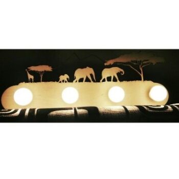 Intra απο ξύλο plywood 3mm-4mm πάχος - Πρότυπο σαφάρι λάμπας ζούγκλας ζώου Δίασταση 30x30 cm Intraeaxys-lopql937 - Image 1