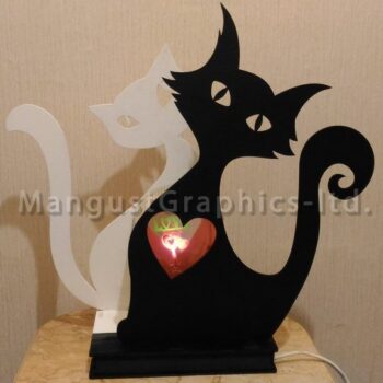 Intra απο ξύλο plywood 3mm-4mm πάχος - Stilnik Koshki Love Δίασταση 30x30 cm Intraeaxys-voq8geo2 - Image 1