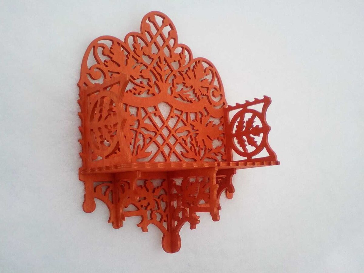 Intra απο ξύλο plywood 3mm-4mm πάχος - Διακοσμητικό ράφι τοίχου Δίασταση 30x30 cm Intraeaxys-6o3y06j7