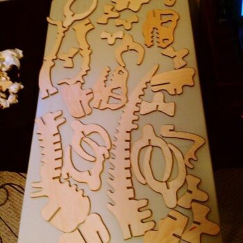 Intra απο ξύλο plywood 3mm-4mm πάχος - Παζλ Tyrannosaurus Rex T-Rex 3D Δίασταση 30x30 cm Intraeaxys-r7vmvrz7 - Image 5