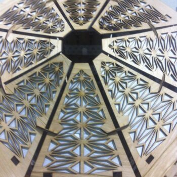 Intra απο ξύλο plywood 3mm-4mm πάχος - Λάμπα Παγόδας Δίασταση 30x30 cm Intraeaxys-voq2n65o - Image 6